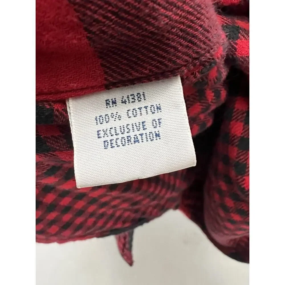 Polo Ralph Lauren Double Layer Flannel Shirt Mens XL Buffalo Plaid Red